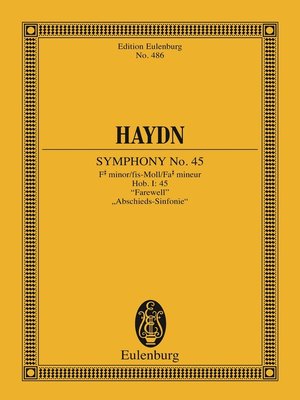 cover image of Symphony No. 45 F# minor, "Farewell"